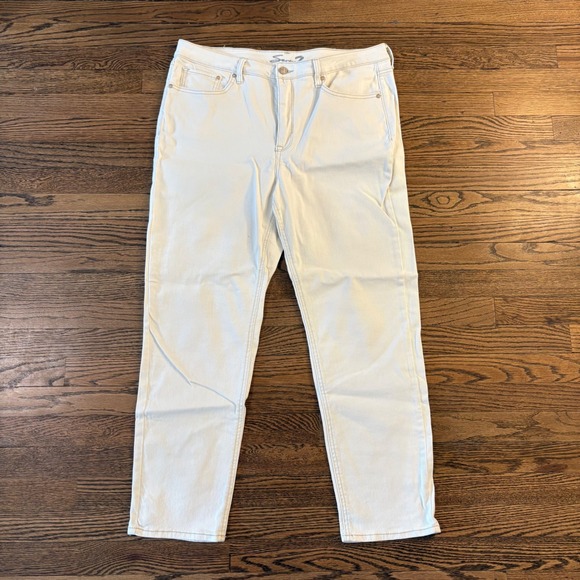 Seven7 Womens Slim Straight Jeans Size 14 off White Denim Casual Everyday - Picture 1 of 6